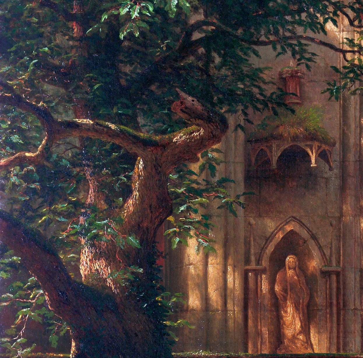 Albert Bierstadt Sunlight and Shadow 3D Print: Textured Oil Painting Reproduction