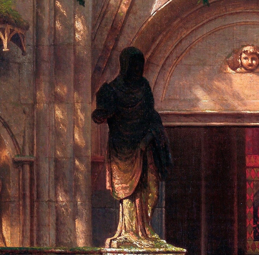 Albert Bierstadt Sunlight and Shadow 3D Print: Textured Oil Painting Reproduction