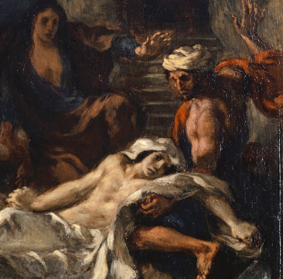 Eugène Delacroix: Raising Of Lazarus 3D Textured Print