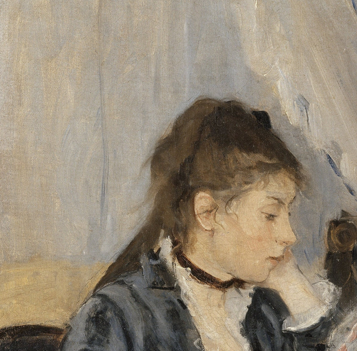 The Cradle by Berthe Morisot, 3d Printed with texture and brush strokes looks like original oil painting