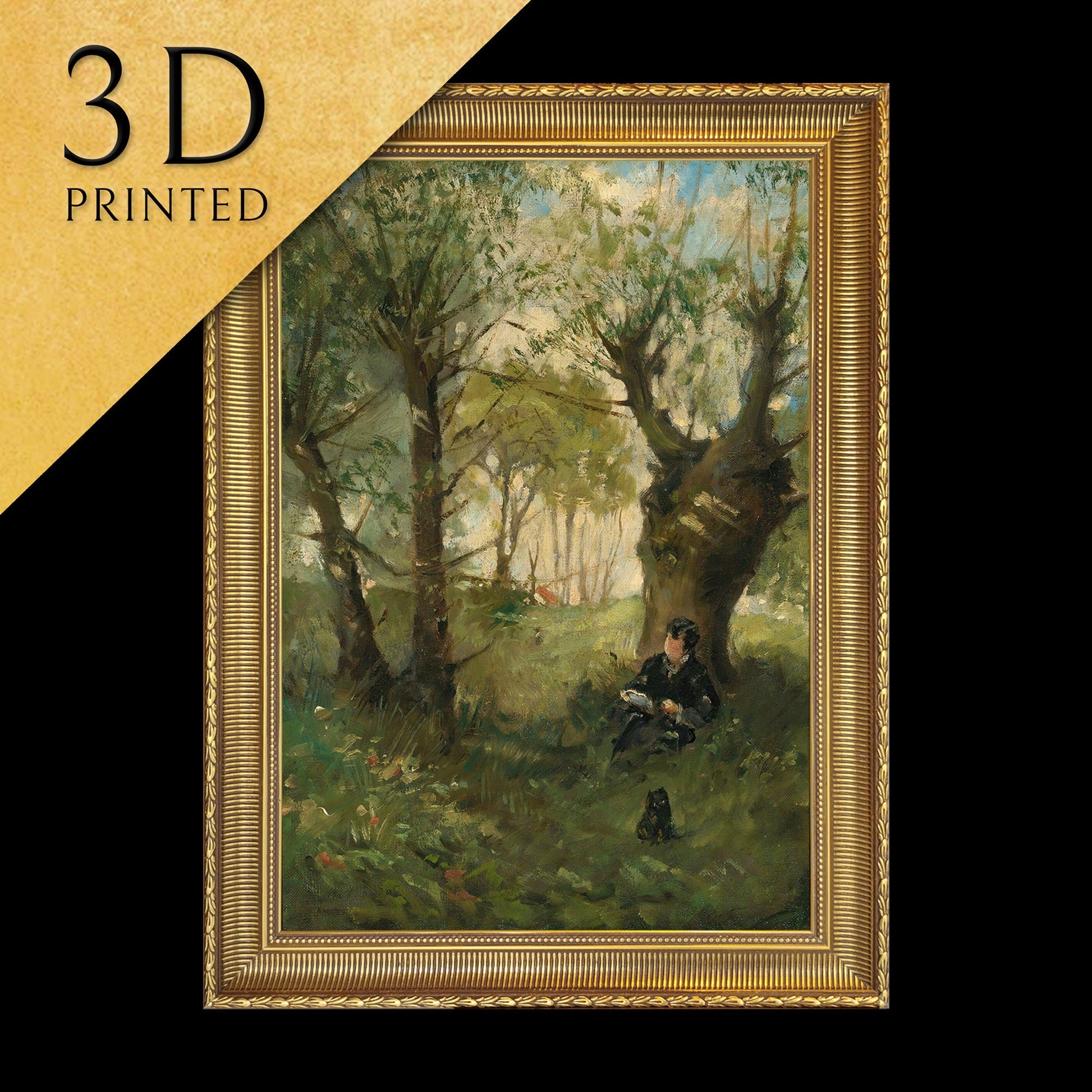 Vieux Chemin A Auvers by Berthe Morisot, 3d Printed with texture and brush strokes looks like original oil painting