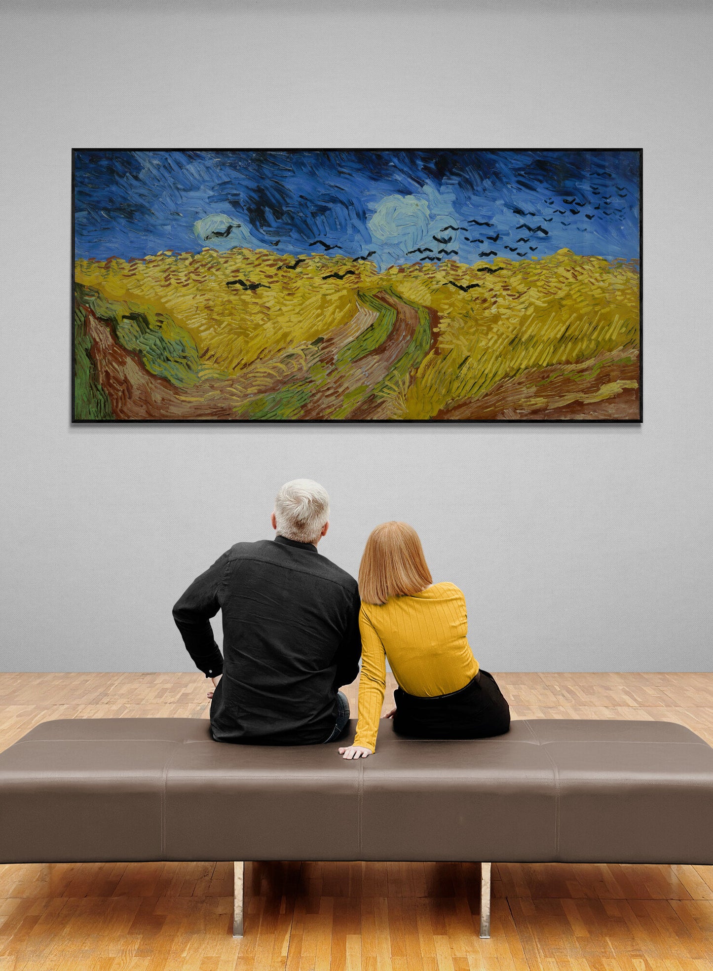 Crows by Vincent Van Gogh, 3d Printed with texture and brush strokes looks like original oil-painting