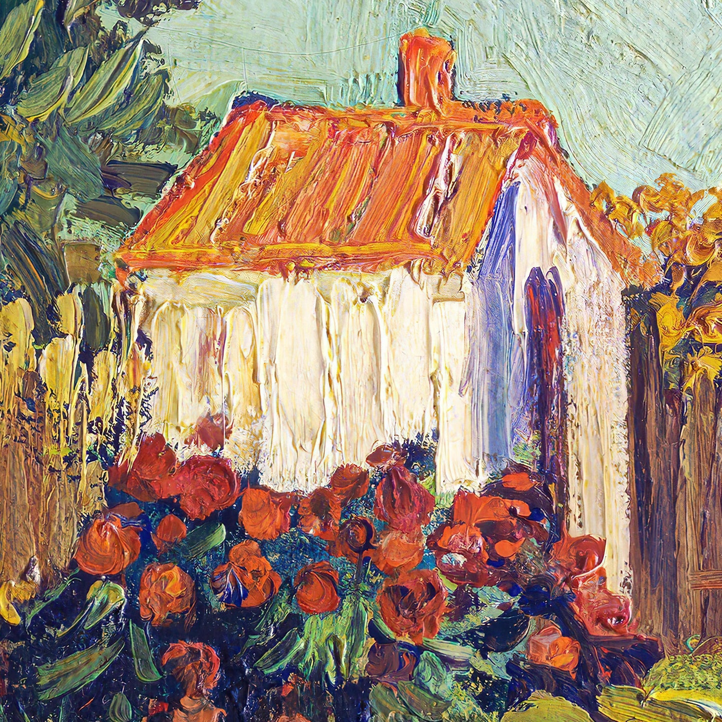 Van Gogh Spring Landscape 3D Print: Textured Brushstrokes