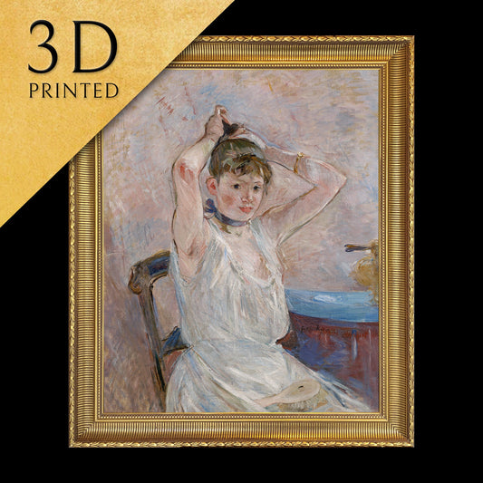 The Bath by Berthe Morisot, 3d Printed with texture and brush strokes looks like original oil painting