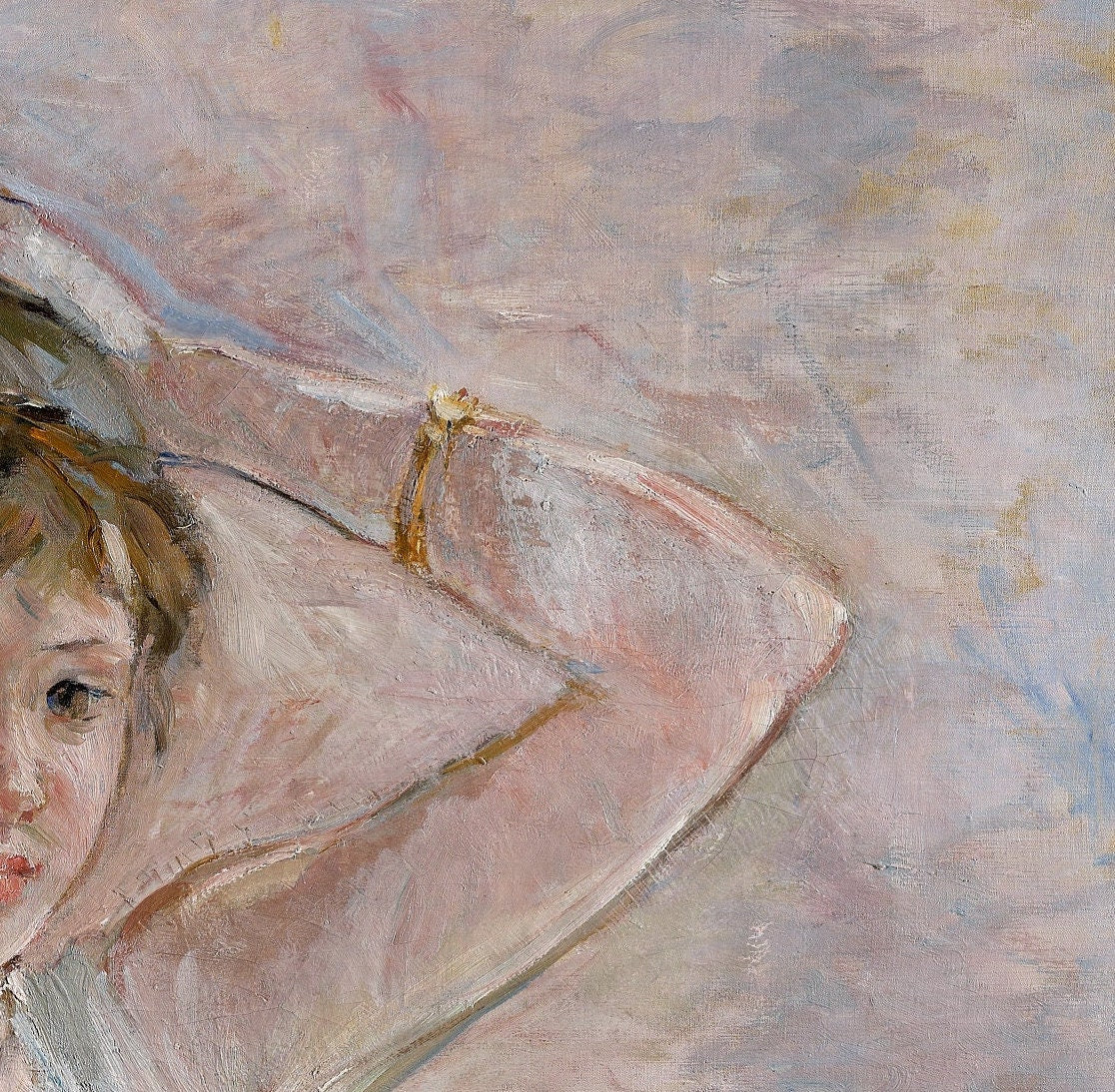 The Bath by Berthe Morisot, 3d Printed with texture and brush strokes looks like original oil painting