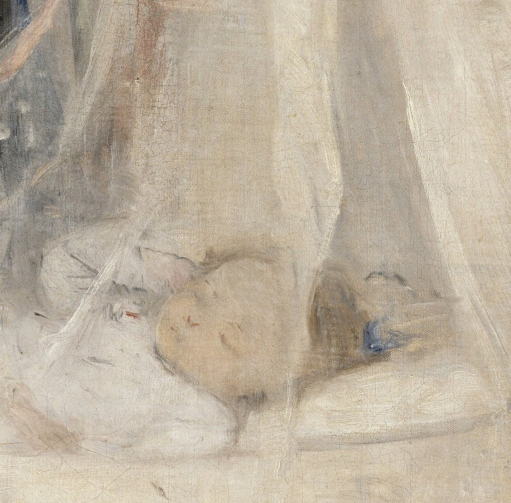 The Cradle by Berthe Morisot, 3d Printed with texture and brush strokes looks like original oil painting