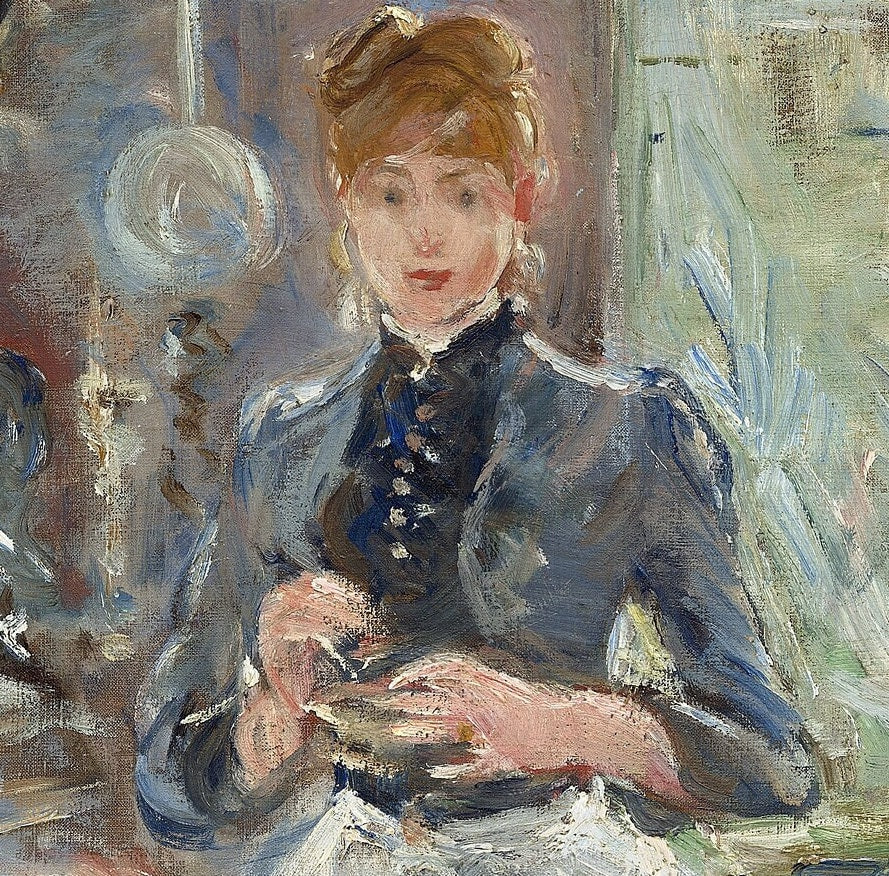 In the Dining Room by Berthe Morisot, 3d Printed with texture and brush strokes looks like original oil painting