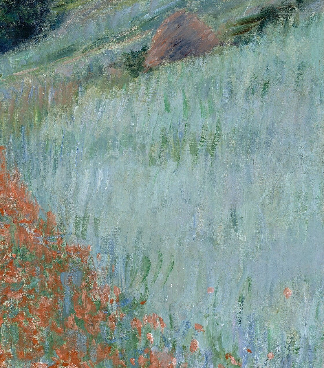 Poppy Field in a Hollow near Giverny by Claude Monet, 3d Printed with texture and brush strokes looks like original oil painting