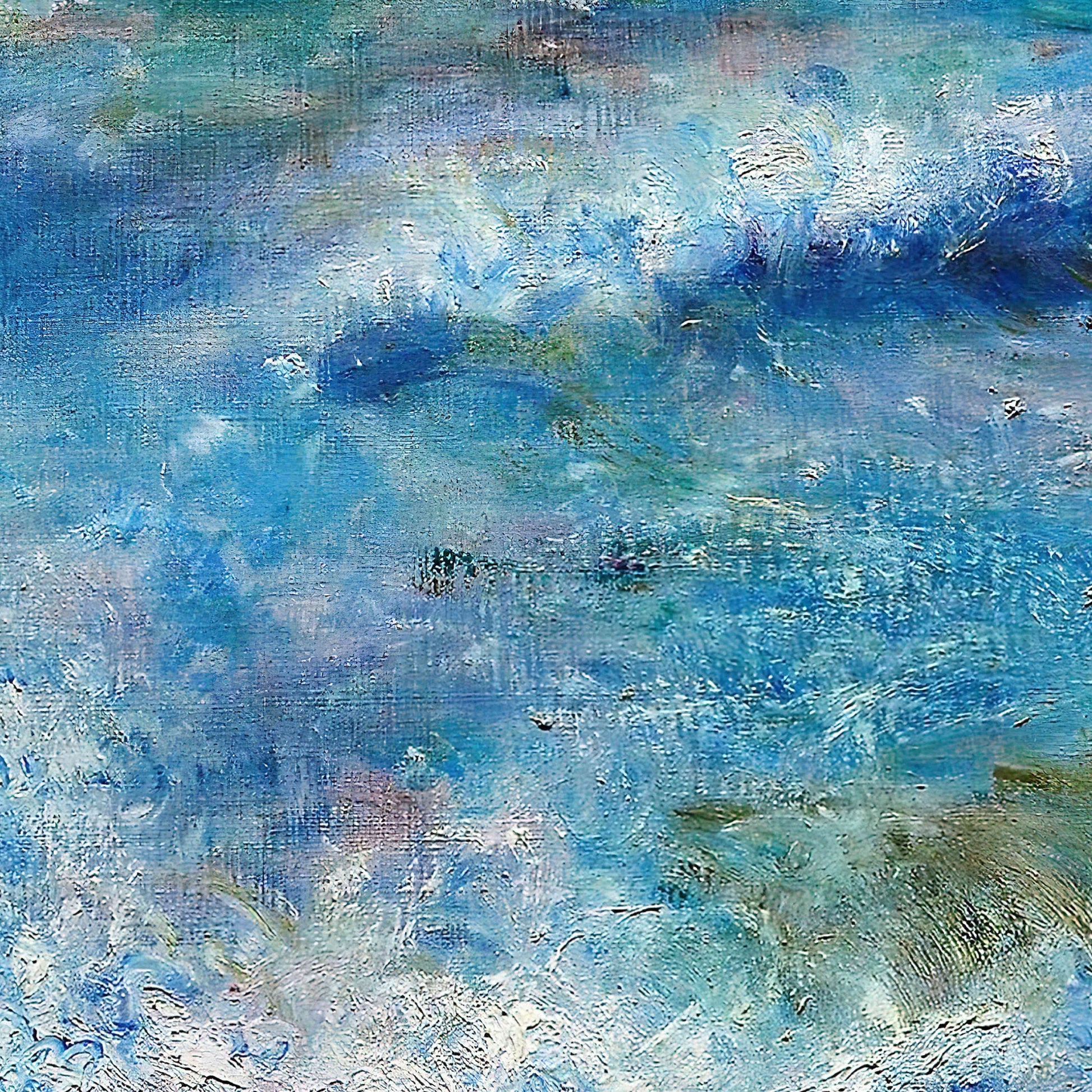 Renoir Seaspace 3D Print: Textured Impressionist Seascape Art
