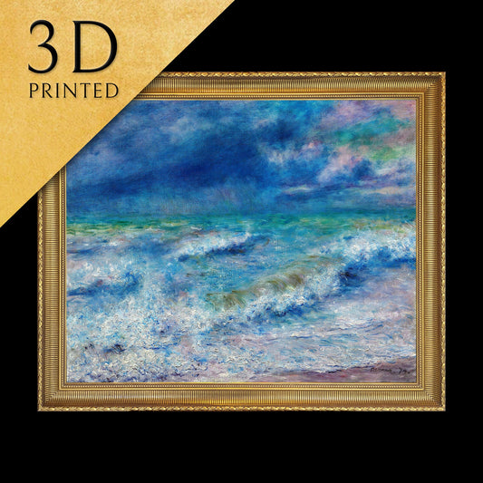 Seaspace by Pierre Auguste Renoir, 3d Printed with texture and brush strokes looks like original oil painting