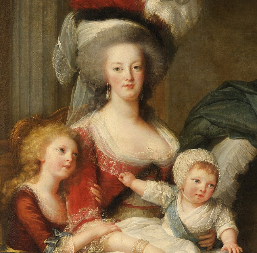 Marie Antoinette 3D Print by Elisabeth Le Brun: Textured Oil Painting Replica