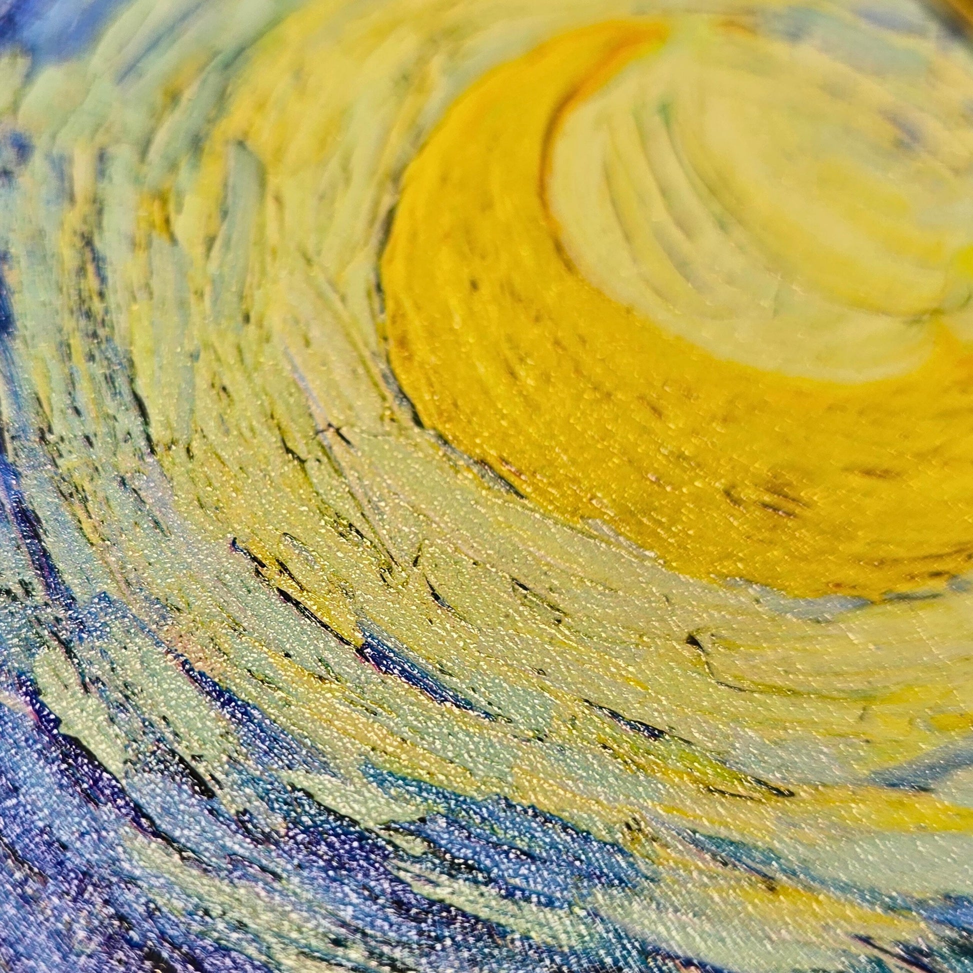 3D Printed Van Gogh Starry Night: Textured Brushstroke Art