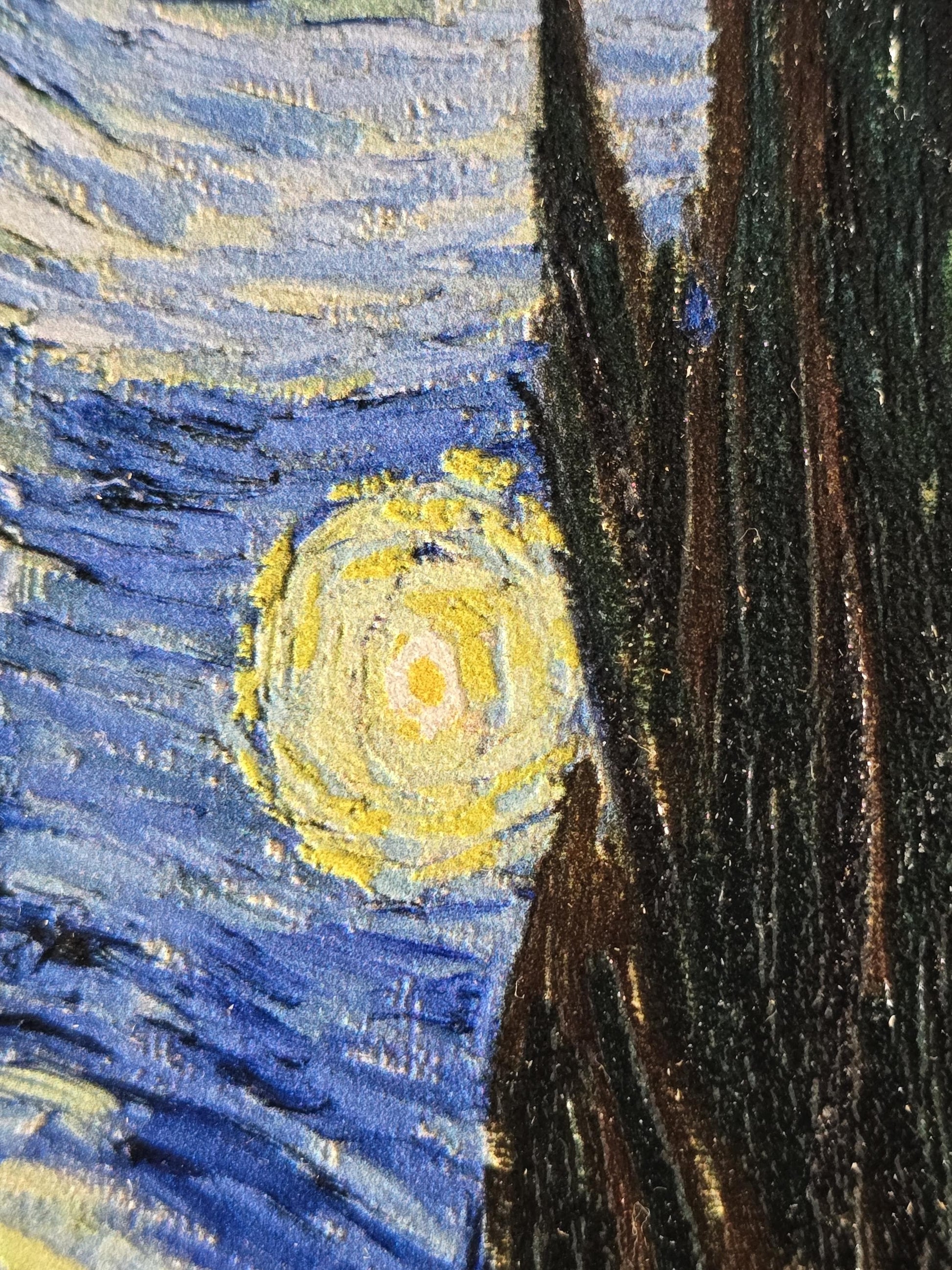 3D Printed Van Gogh Starry Night: Textured Brushstroke Art