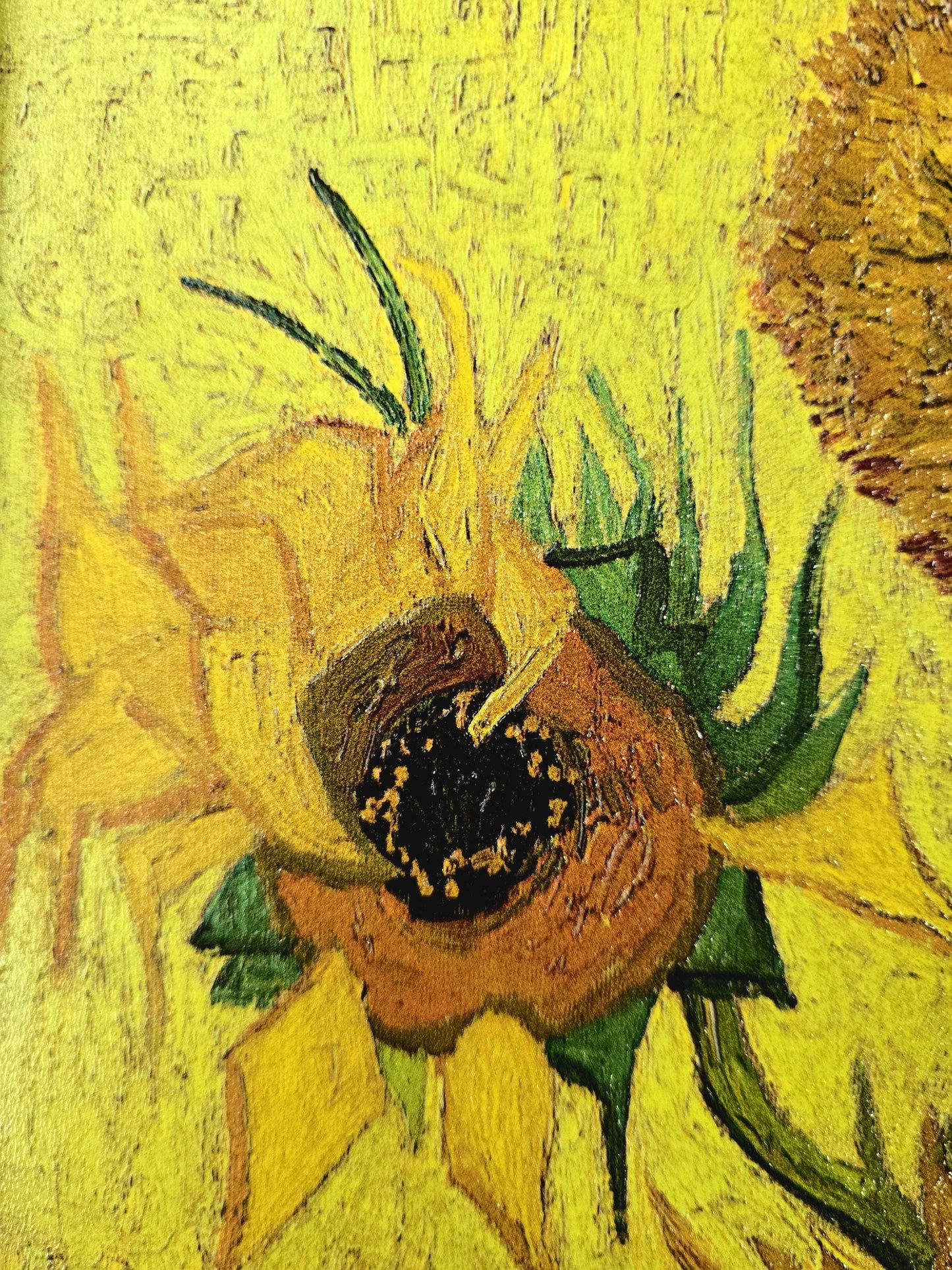 Van Gogh Sunflowers 3D Print: Textured Brushstrokes Art Reproduction