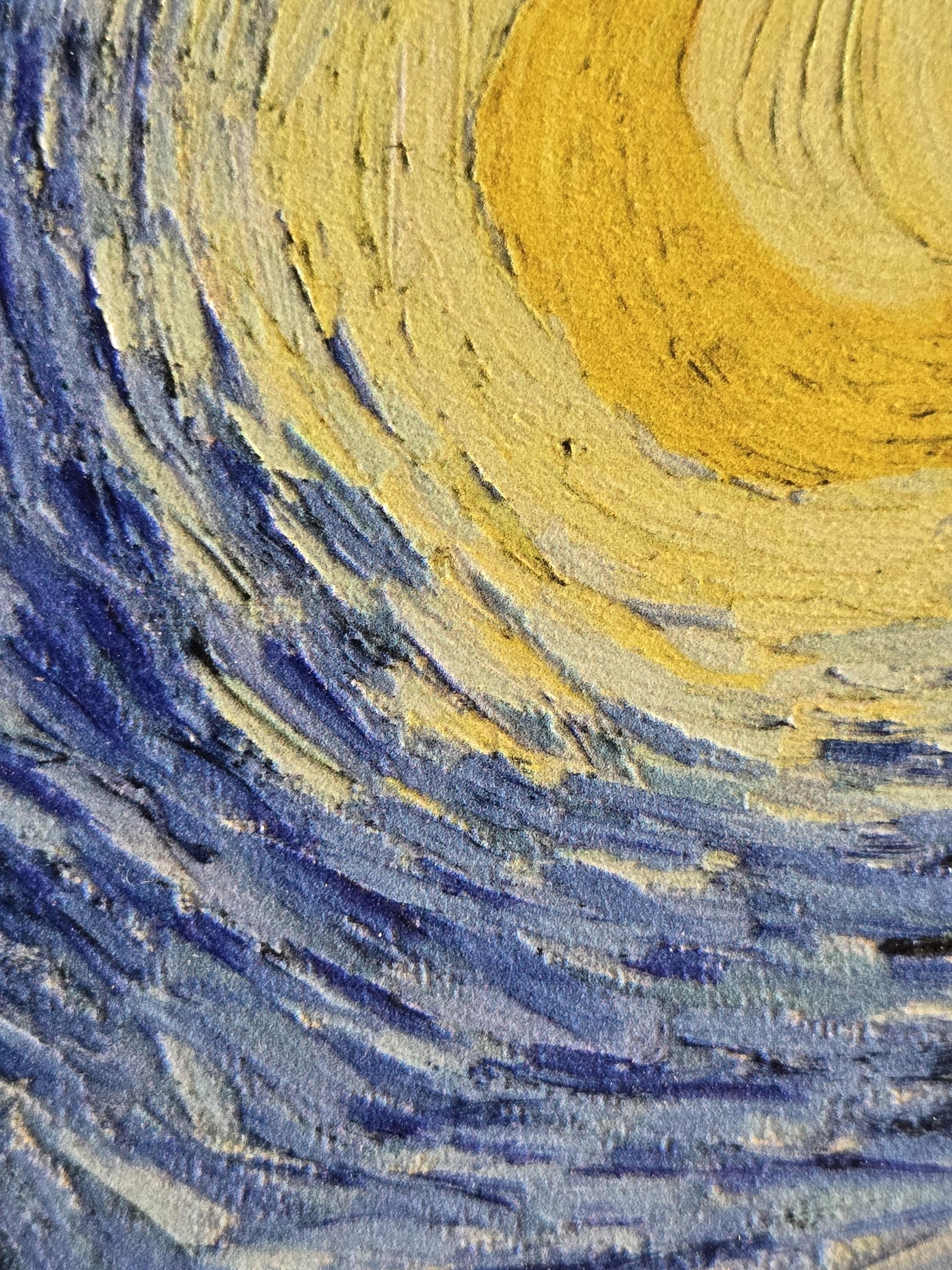 3D Printed Van Gogh Starry Night: Textured Brushstroke Art
