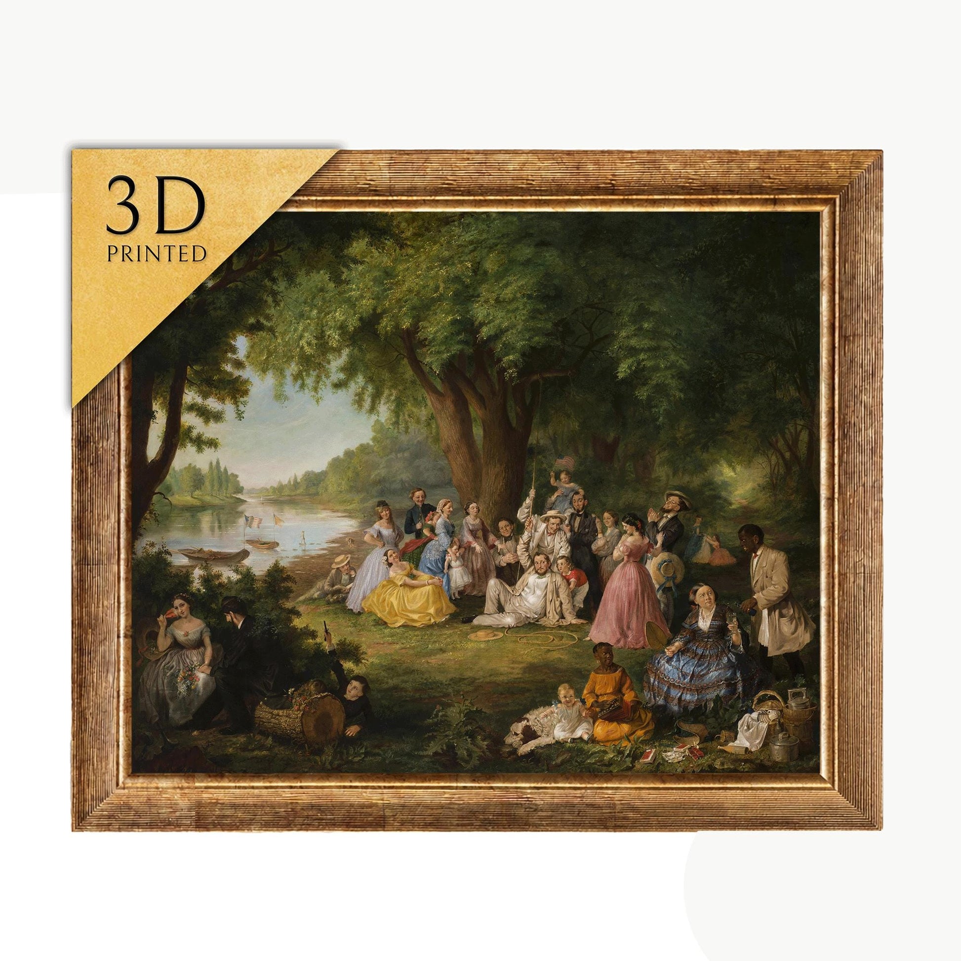 Lilly Martin Spencer - The Artist and Her Family - 3D Textured Print