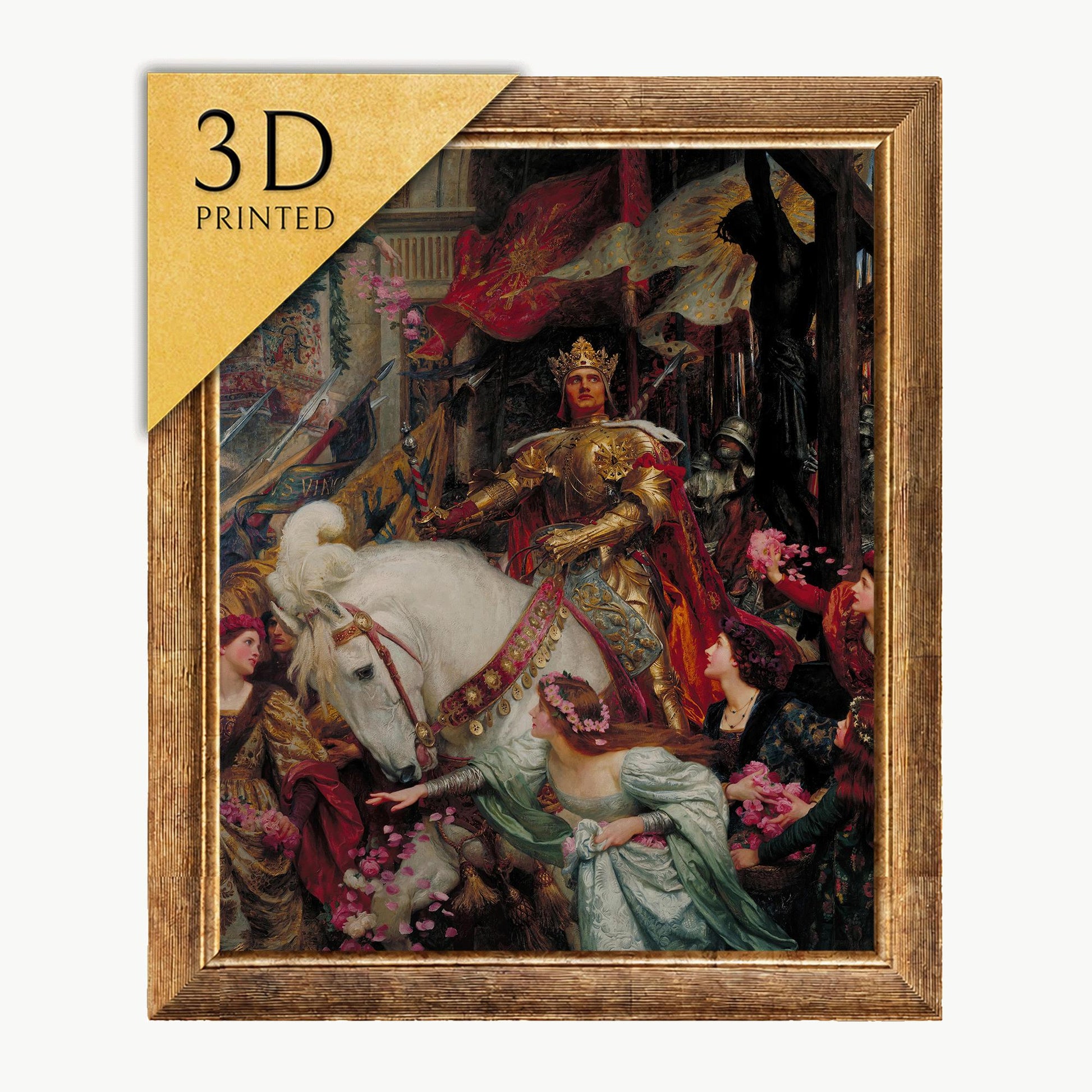 The Two Crowns by Frank Dicksee: 3D Textured Art Print