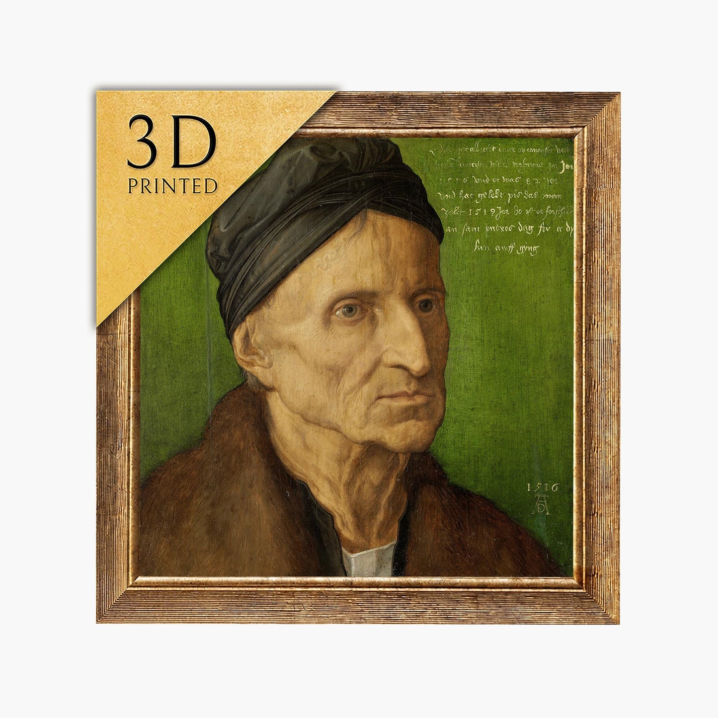 Michael Wolgemut Portrait by Dürer: Textured 3D Print