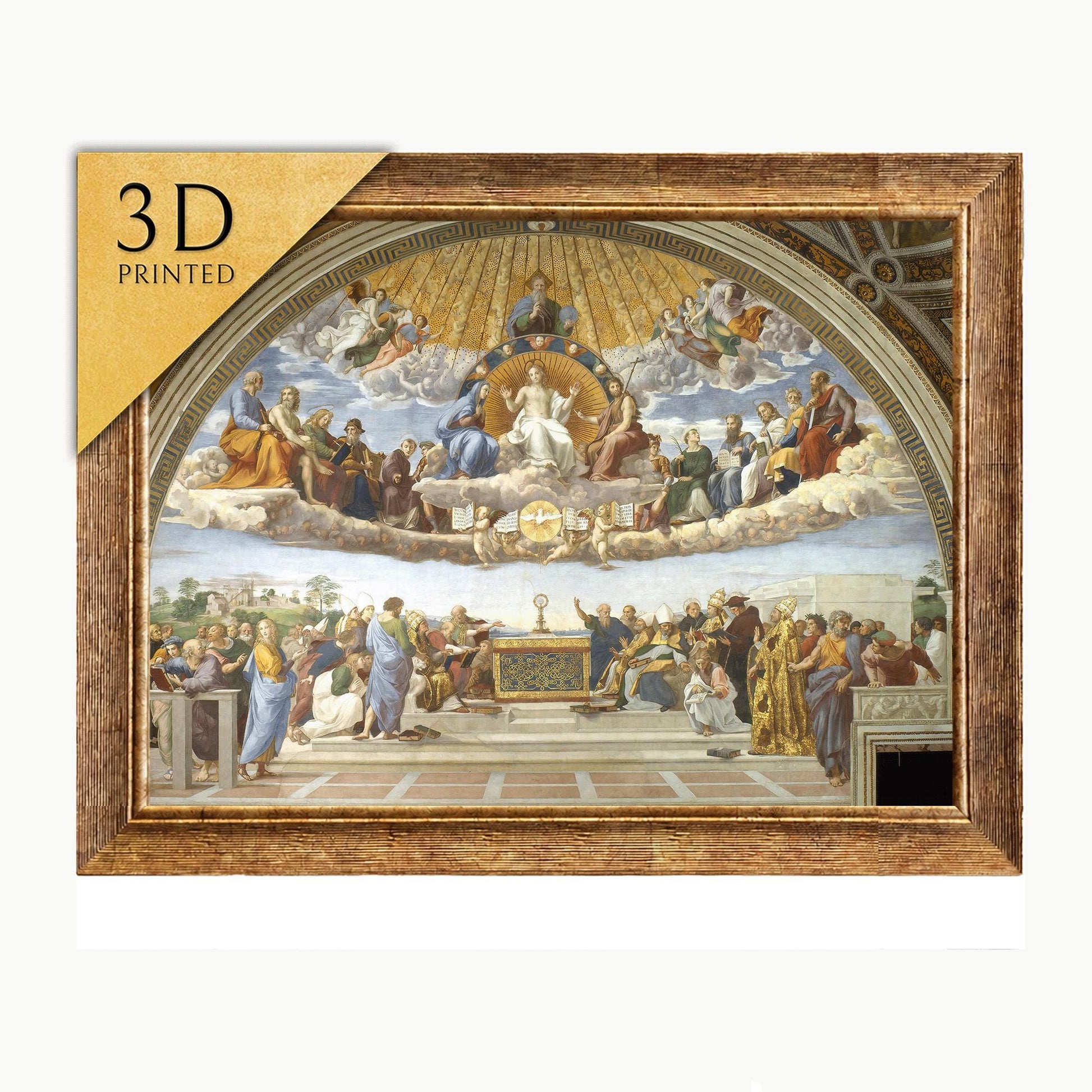 Raphael's Disputation of the Holy Sacrament: 3D Textured Print