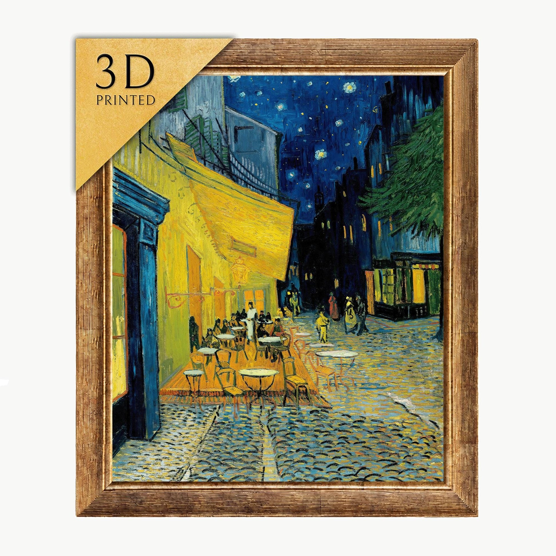 Van Gogh Cafe Terrace at Night 3D Textured Print