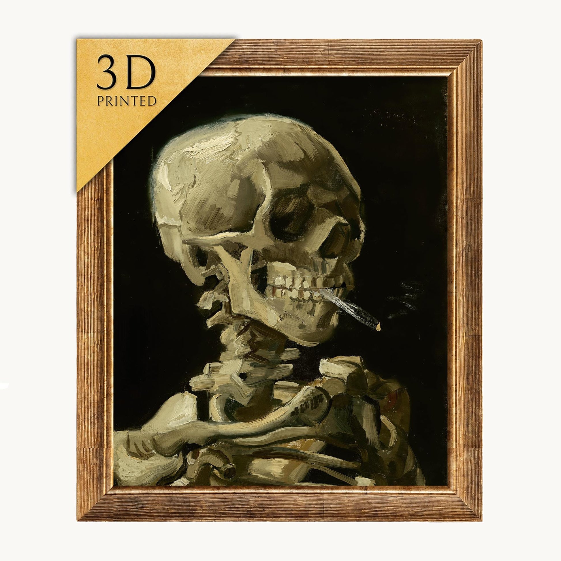 skeleton with a cigarette van gogh Vincent - Head of a Burning Vincent Van Gogh - Skull