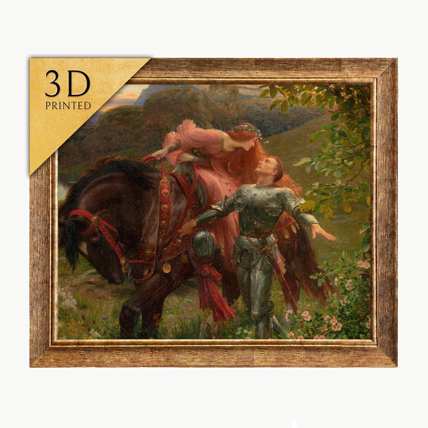 La Belle Dame sans Merci 3D Print: Textured Brushstroke Art