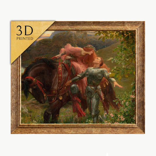 La Belle Dame sans Merci 3D Print: Textured Brushstroke Art
