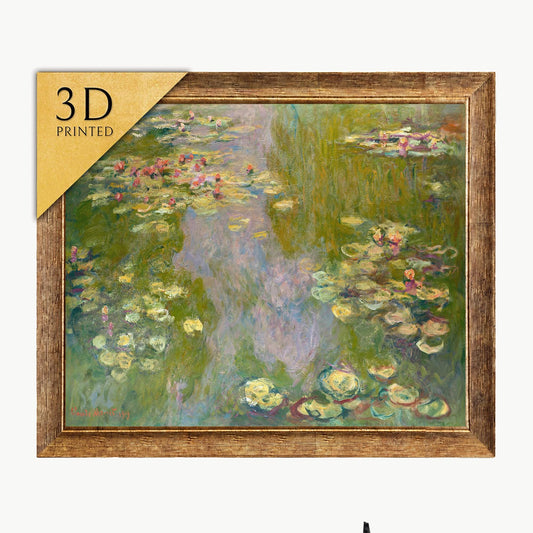Claude Monet Water Lilies: 3D Textured Impressionist Print