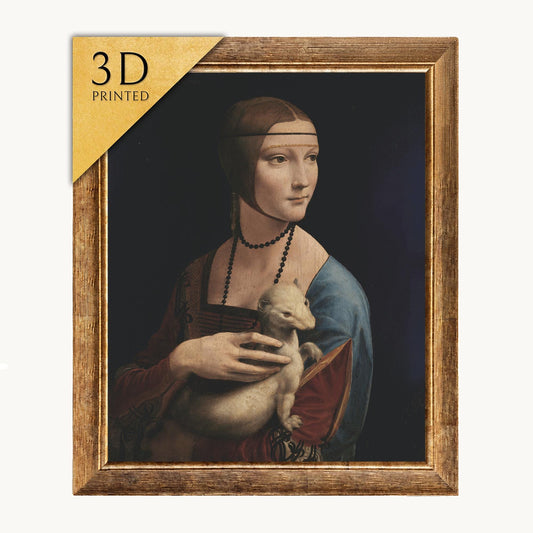 Da Vinci Lady with Ermine: 3D Textured Art Reproduction