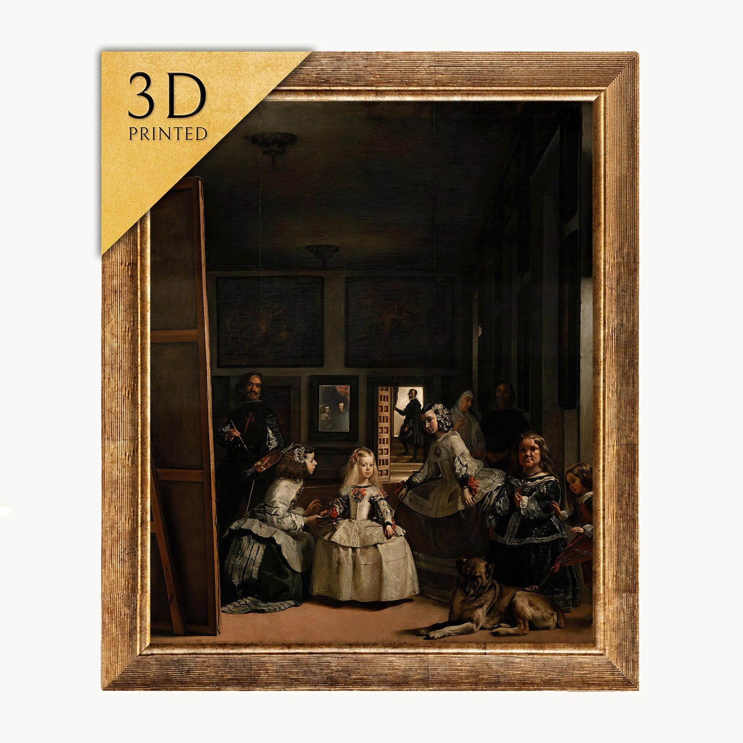 Las Meninas 3D Print: Diego Velázquez Textured Oil Painting Replica