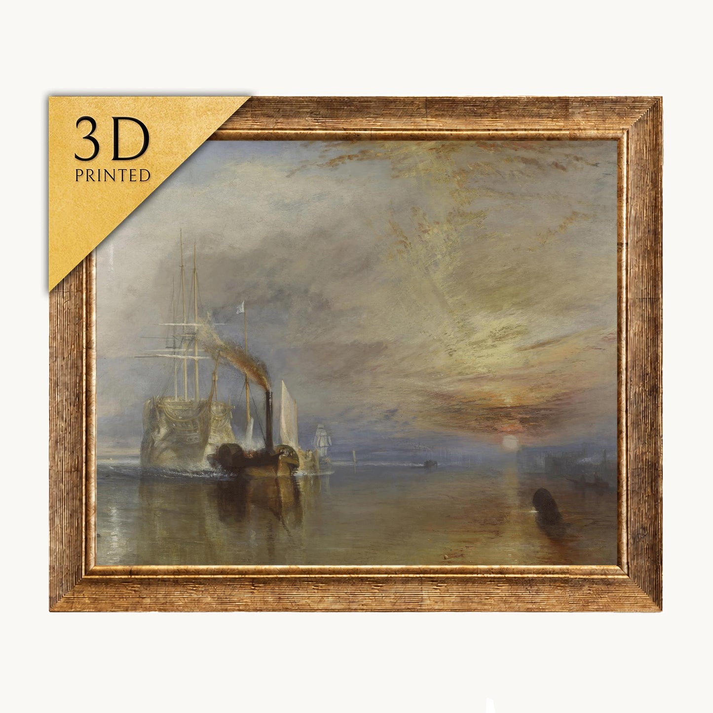 The Fighting Temeraire Print: J.M.W. Turner 3D Textured Reproduction