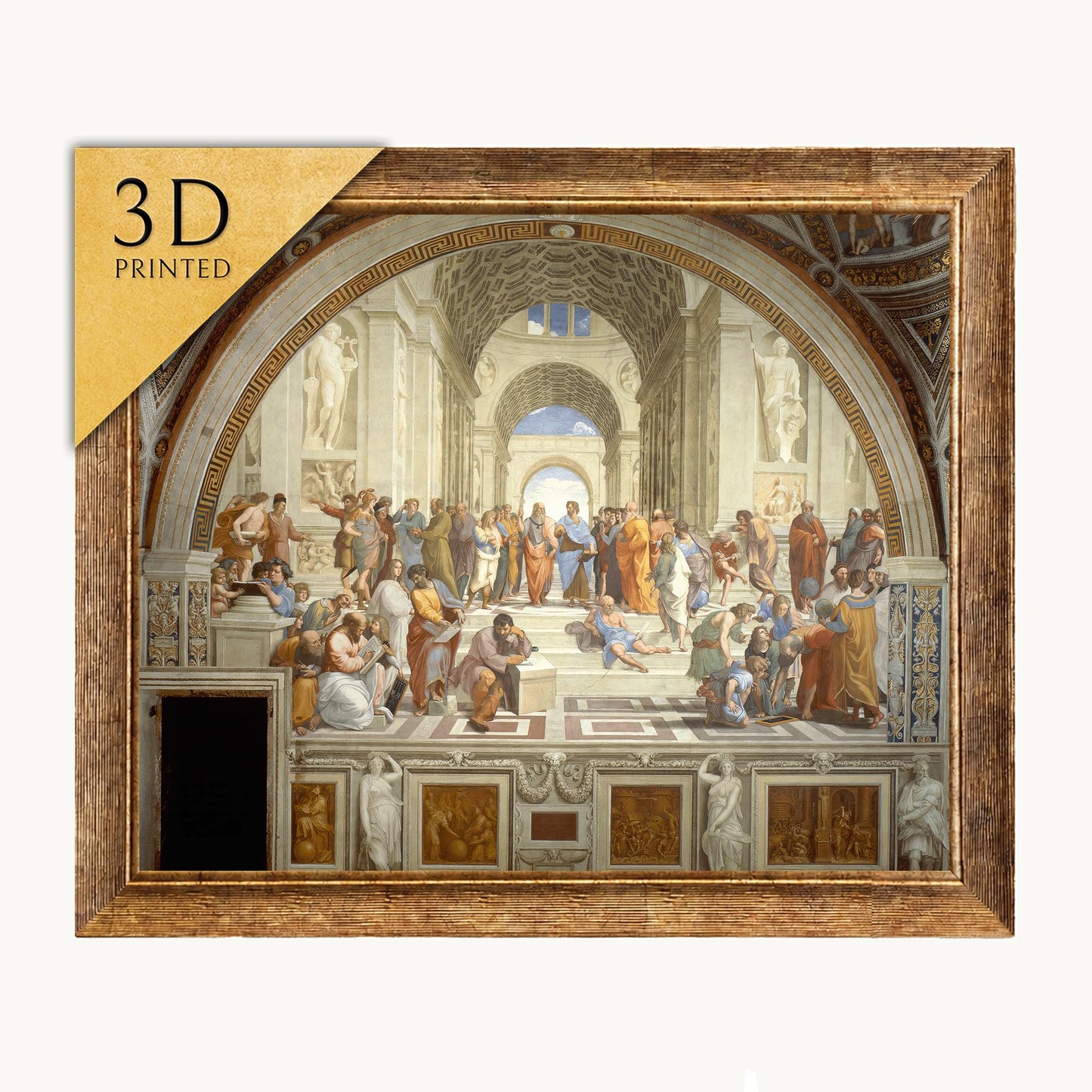 The School of Athens Print by Raffaello Sanzio: 3D Textured Art