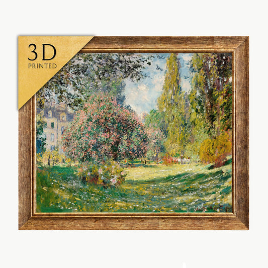 Monet Parc Monceau 3D Print: Textured Impressionist Landscape
