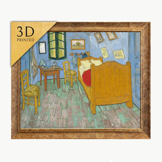 Van Gogh's Bedroom 3D Print: Textured Oil Painting Reproduction