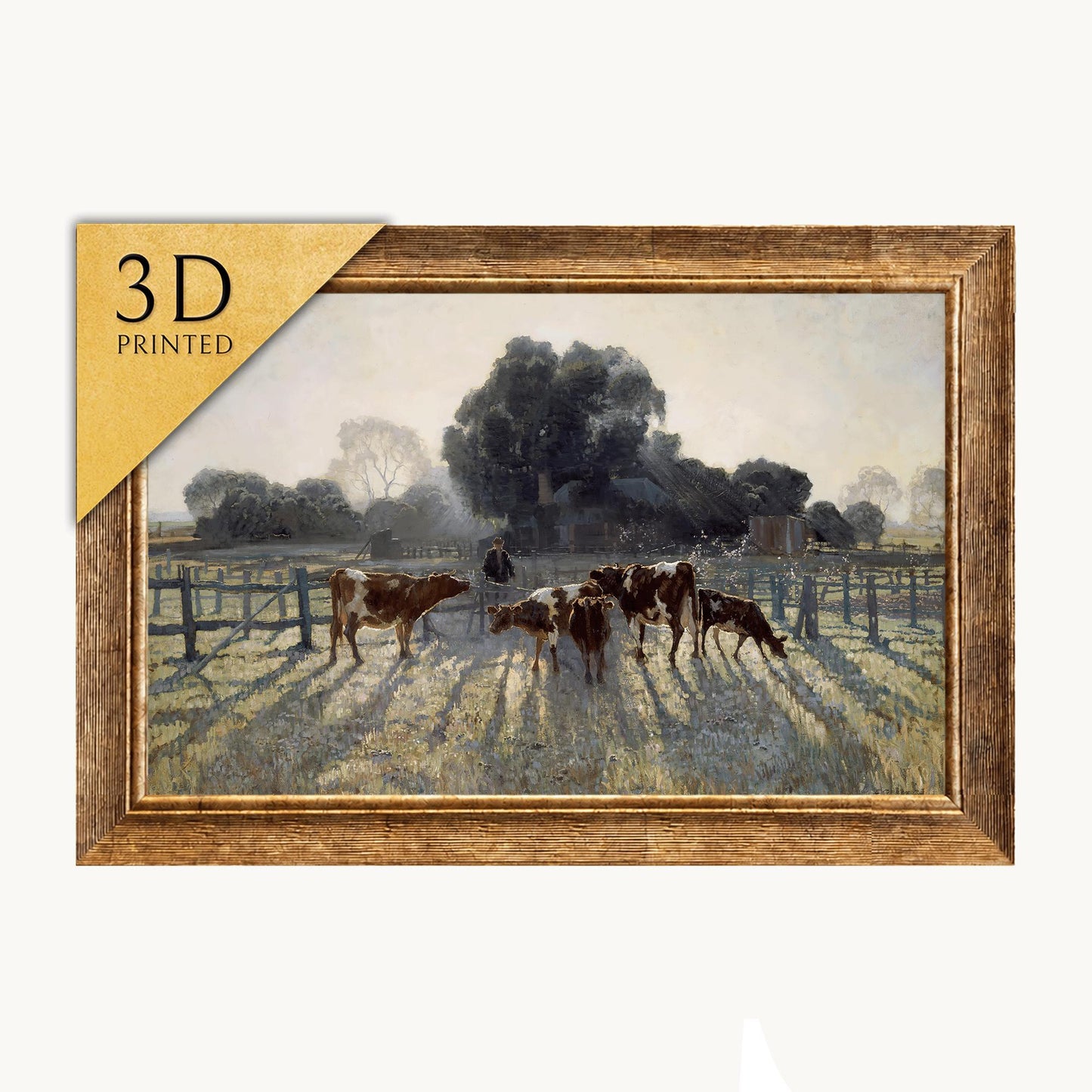 Elioth Gruner 'Spring Frost' 3D Print: Textured Oil Painting Reproduction
