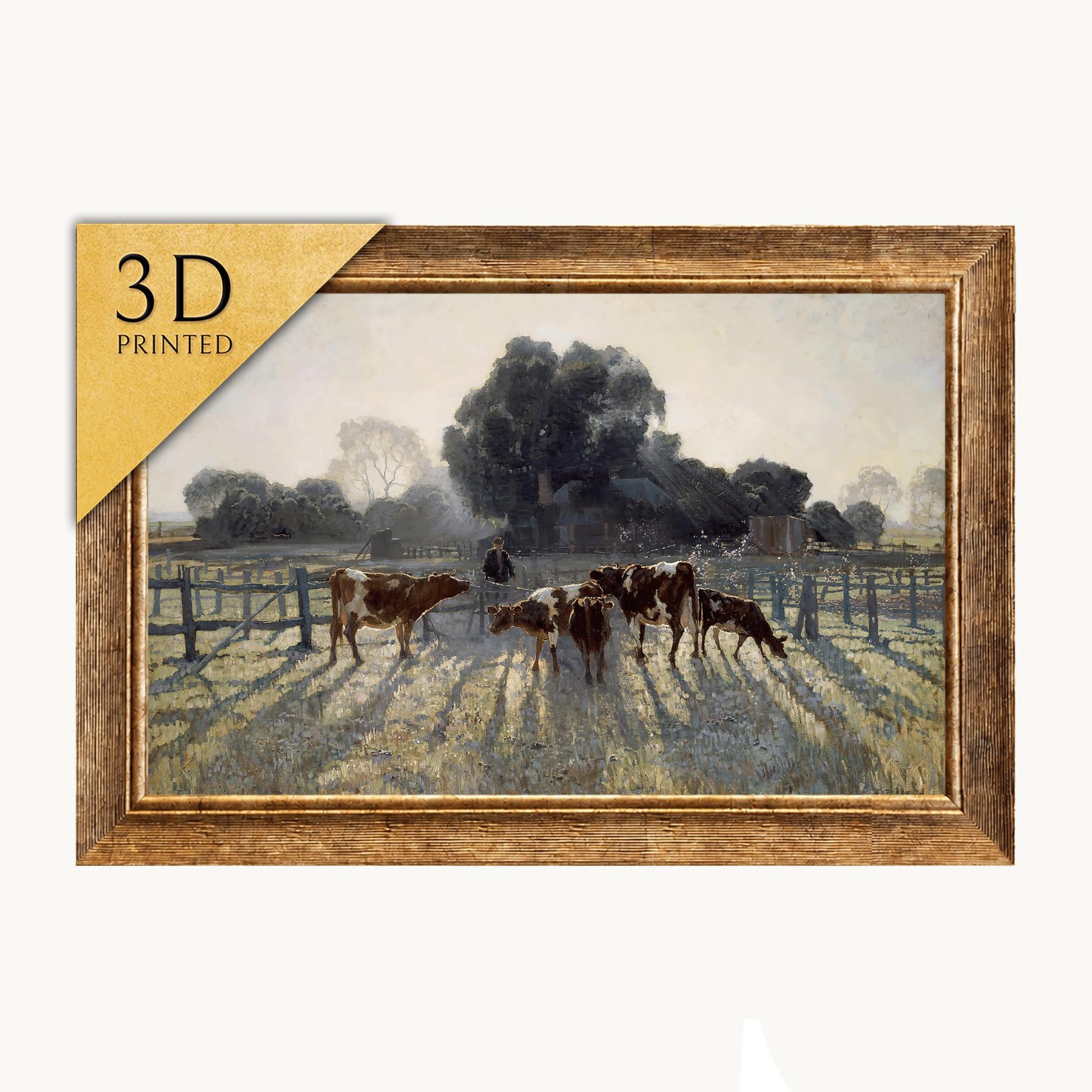Elioth Gruner 'Spring Frost' 3D Print: Textured Oil Painting Reproduction