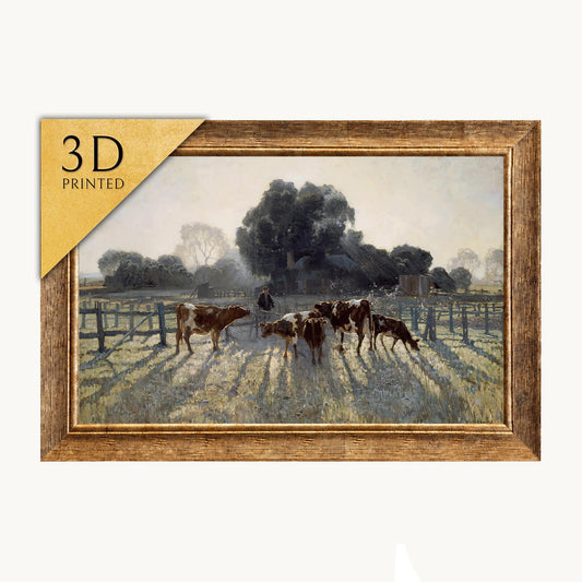 Elioth Gruner 'Spring Frost' 3D Print: Textured Oil Painting Reproduction