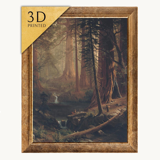 Albert Bierstadt Redwood Trees Print: Textured 3D Reproduction