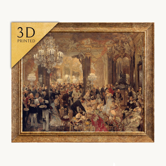 Adolph Menzel's 'Dinner at the Ball' 3D Textured Print