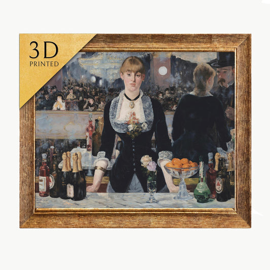 Manet - A Bar at the Folies Bergere - 3D Textured Print