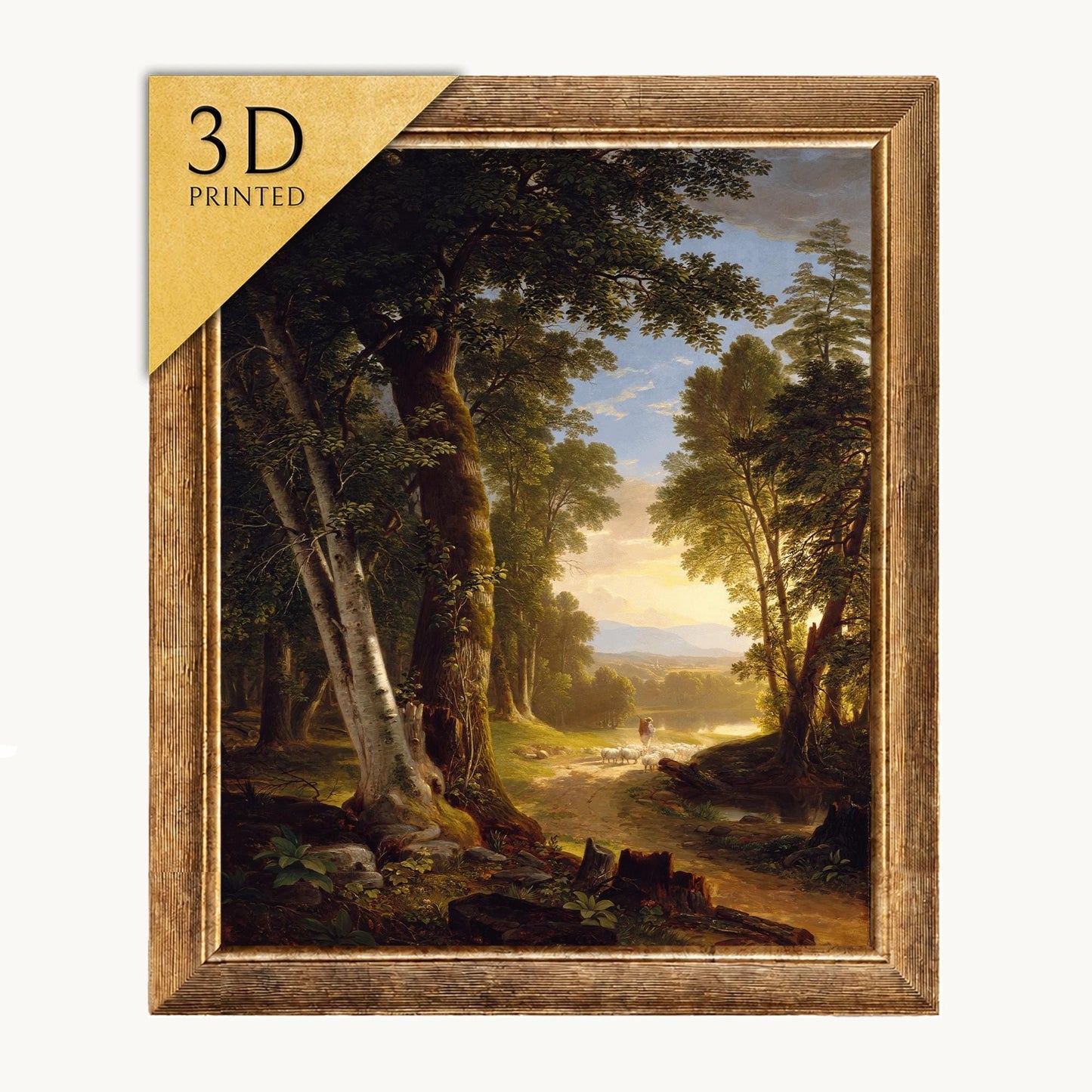 Asher Brown Durand - The Beeches: 3D Textured Oil Painting Print