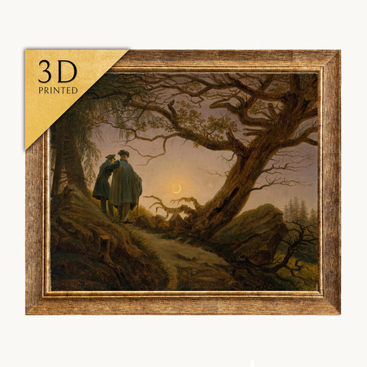 Two Men Contemplating 3D Print by Caspar David Friedrich