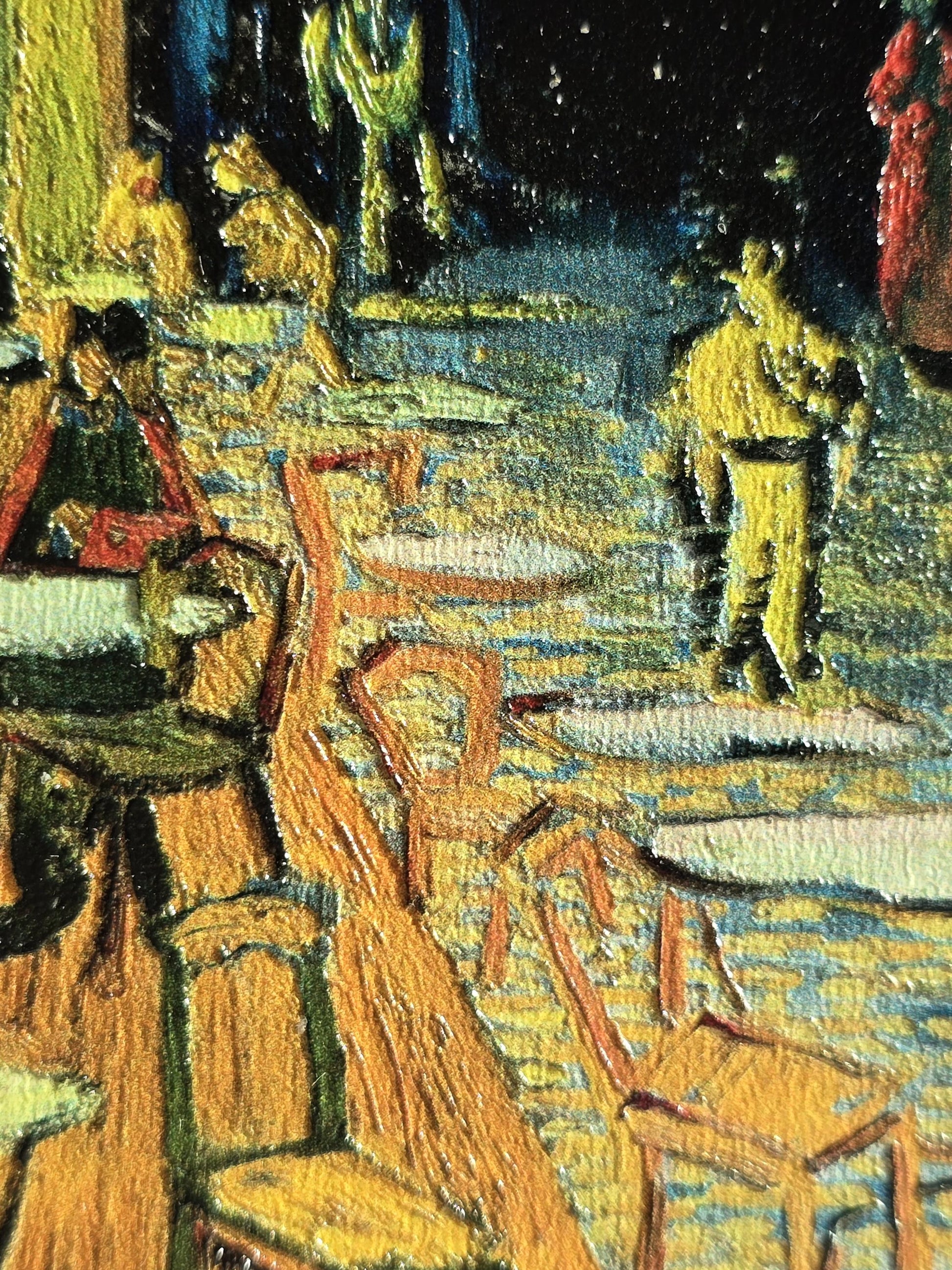 Van Gogh Cafe Terrace at Night 3D Textured Print