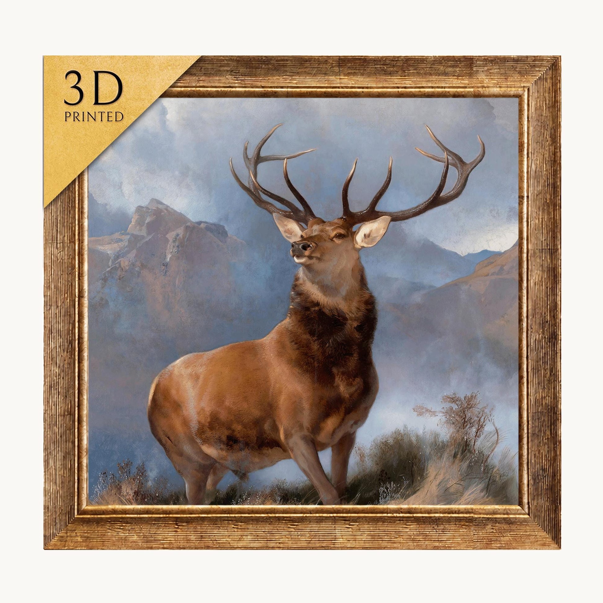 The Monarch of the Glen Print: Edwin Landseer 3D Textured Reproduction