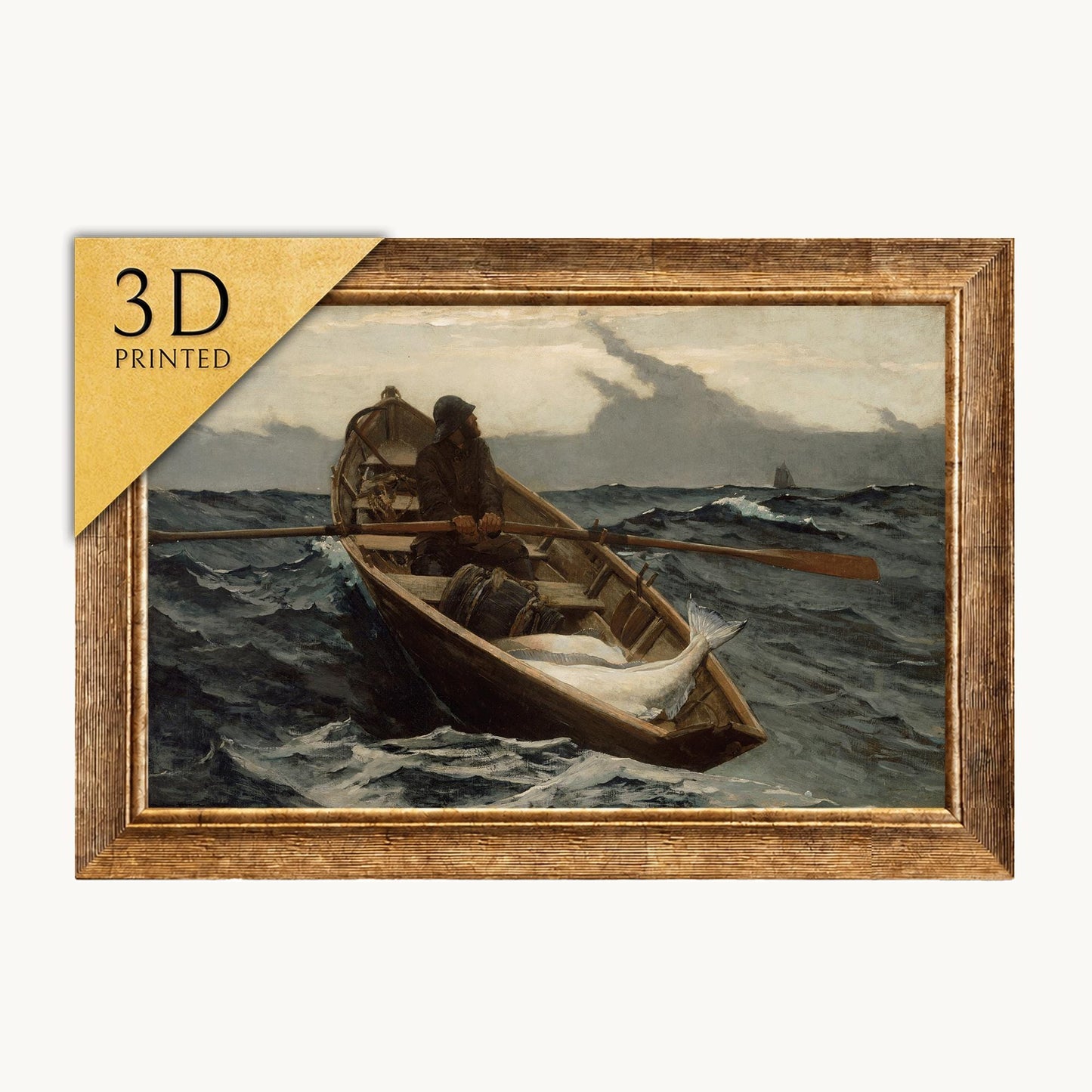 Winslow Homer's "The Fog Warning" 3D Textured Print