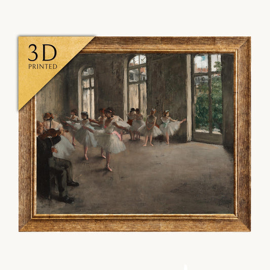Degas 'The Rehearsal' 3D Print: Textured Oil Painting Reproduction
