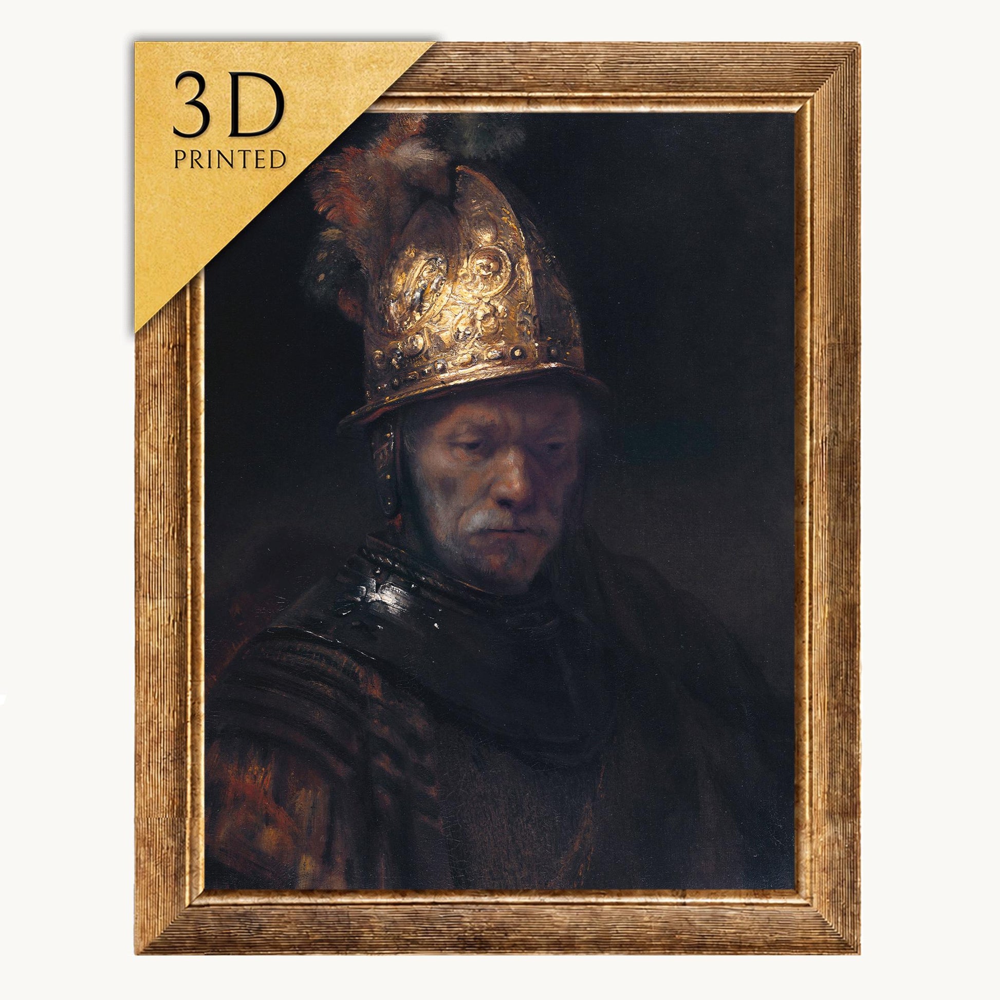 Rembrandt - The Man with the Golden Helmet - 3D Printed Art