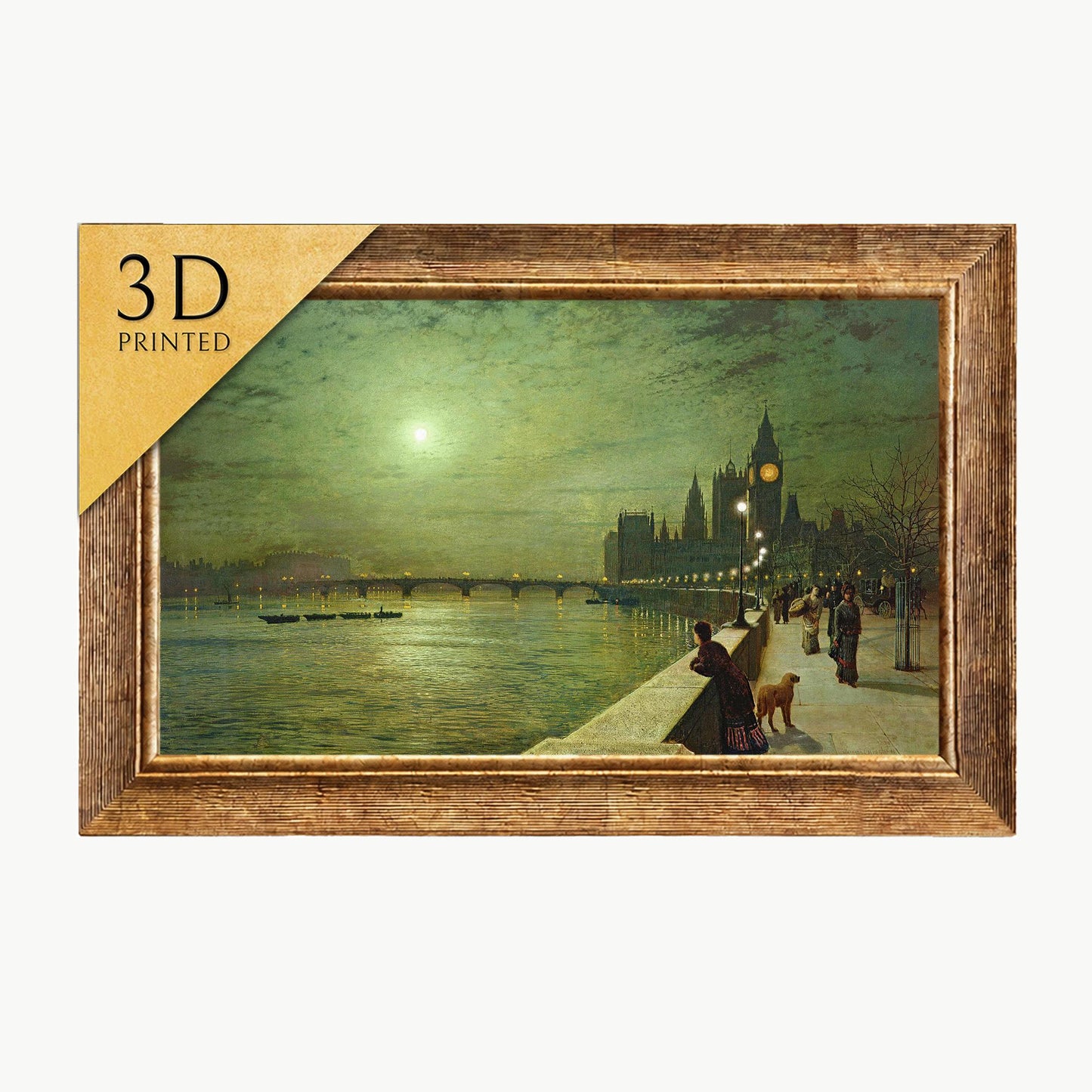 John Atkinson Grimshaw 'Reflections on the Thames' 3D Print