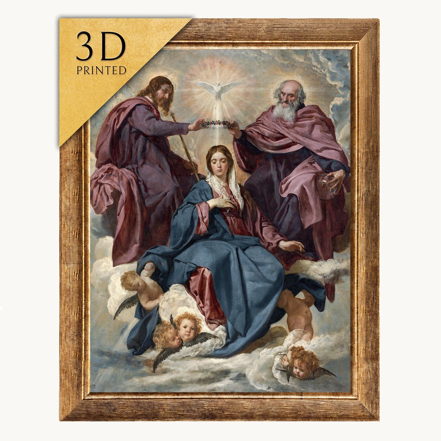 La Coronacion De La Virgen 3D Print by Diego Velazquez