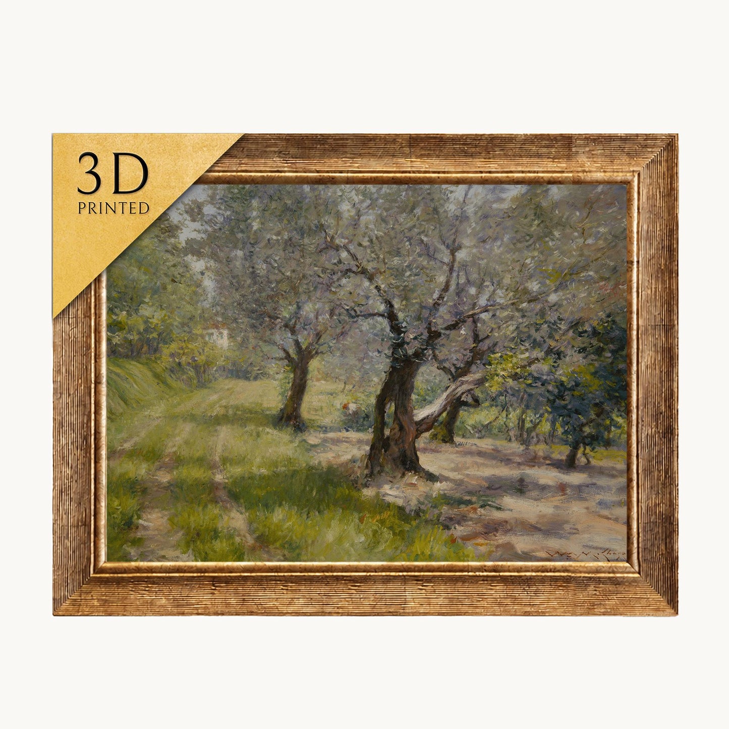 William Merritt Chase - The Olive Grove: 3D Textured Landscape Print